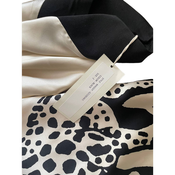 Nwt Coreylynncalter Cream Silk Giraffe Dress - Picture 2 of 6